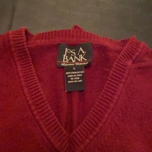 Jos a bank large red sweater